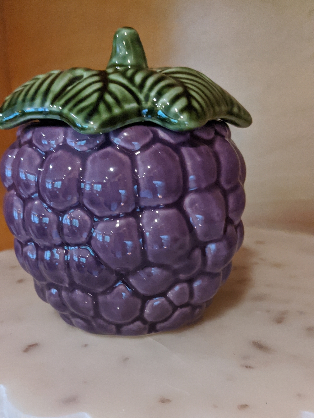 Jay Willfred Portugal Ceramic Jelly Jar Jam Grapes Lid No Spoon - Picture 3 of 7